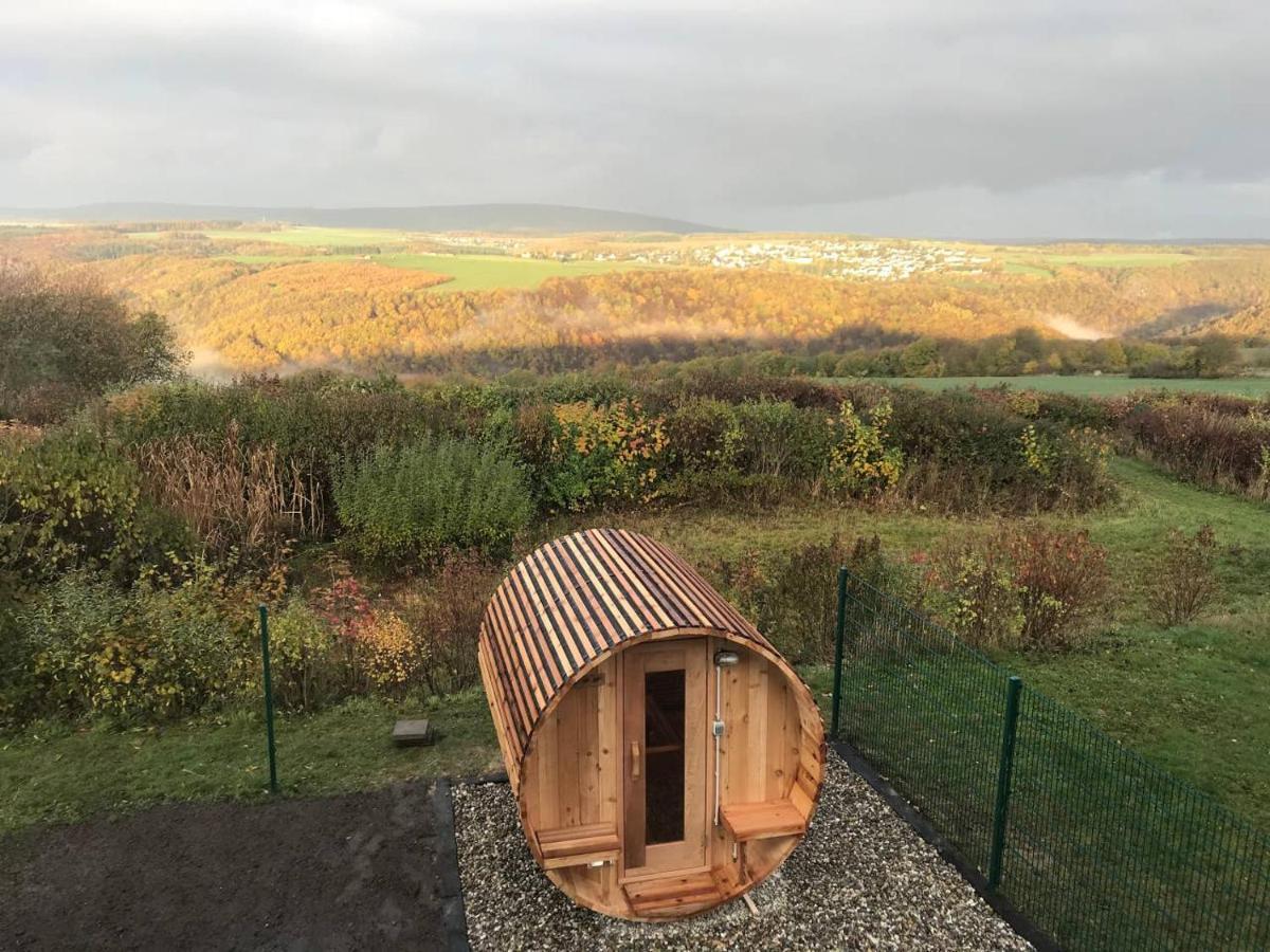Hunsrück Valley View Apartment with Cedar SAUNA Bruschied Exterior foto